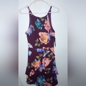 BCX Floral Midi Dress - Purple and Pink
